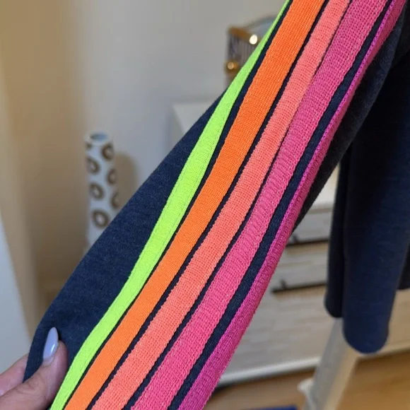 Aviator Nation Bolt Stripe Crop Sweatshirt - Picture 4 of 6